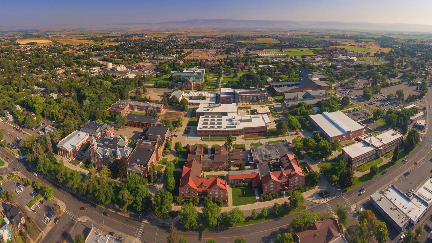 Captivating Birds Eye view of the Central Washington University campus.