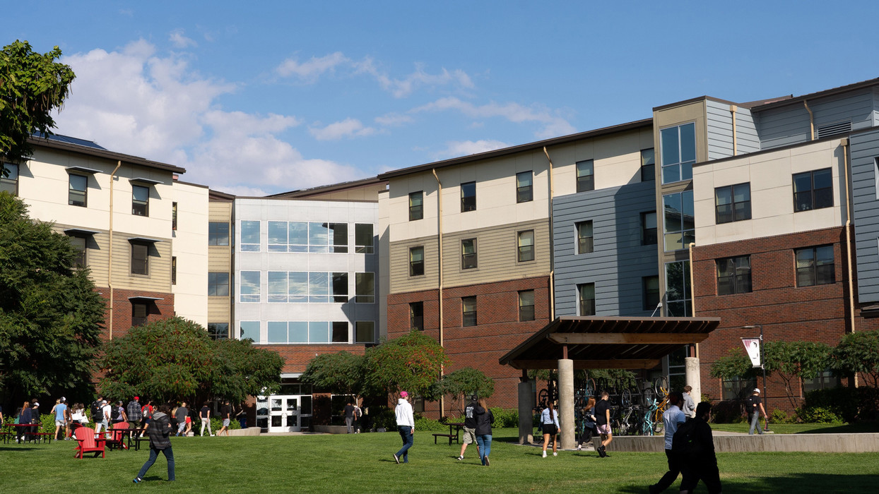 Enticing exterior image of a building at Central Washington University.