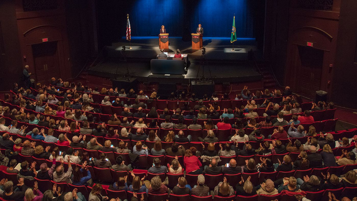 CWU hosted the governor's debate in the McConnell auditorium.