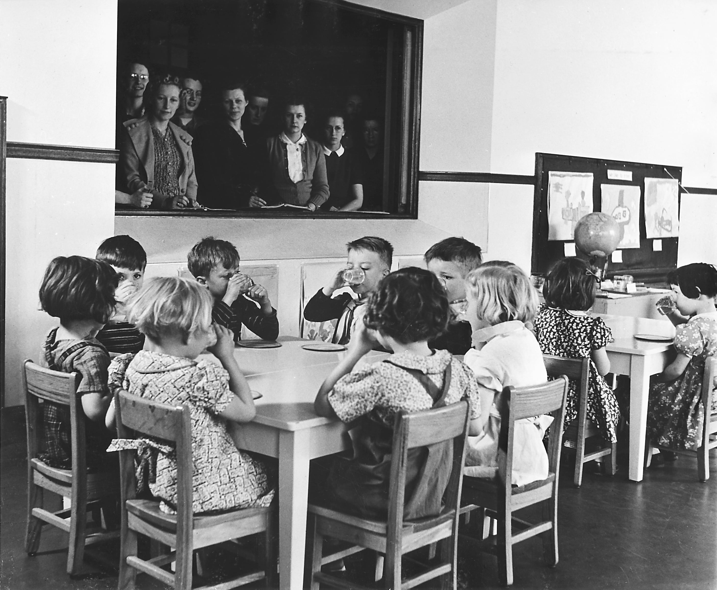 Historical image of the Washington State Normal School practicum.