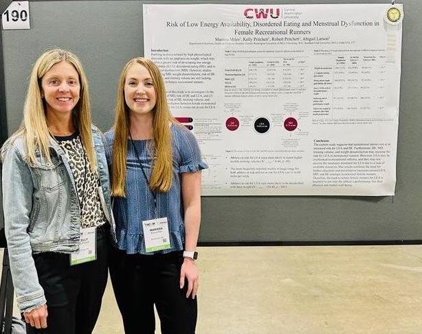 CWU Associate Professor Kelly Pritchett with recent graduate Marissa Miles.