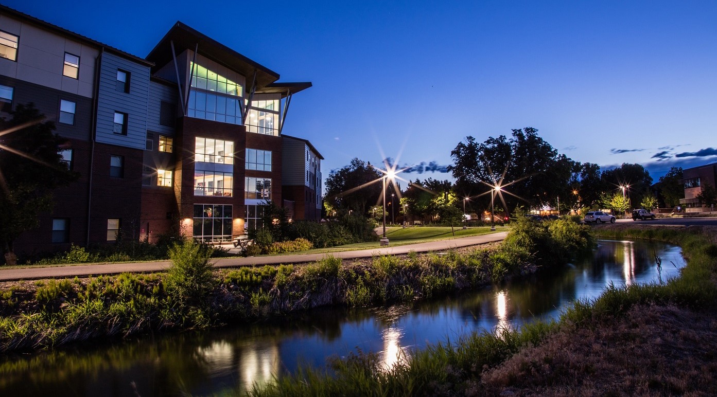 Barto Hall at dusk