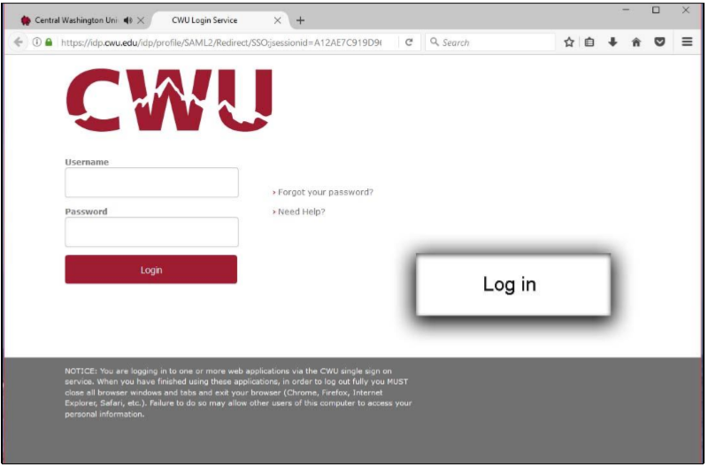 Login to MyCWU.