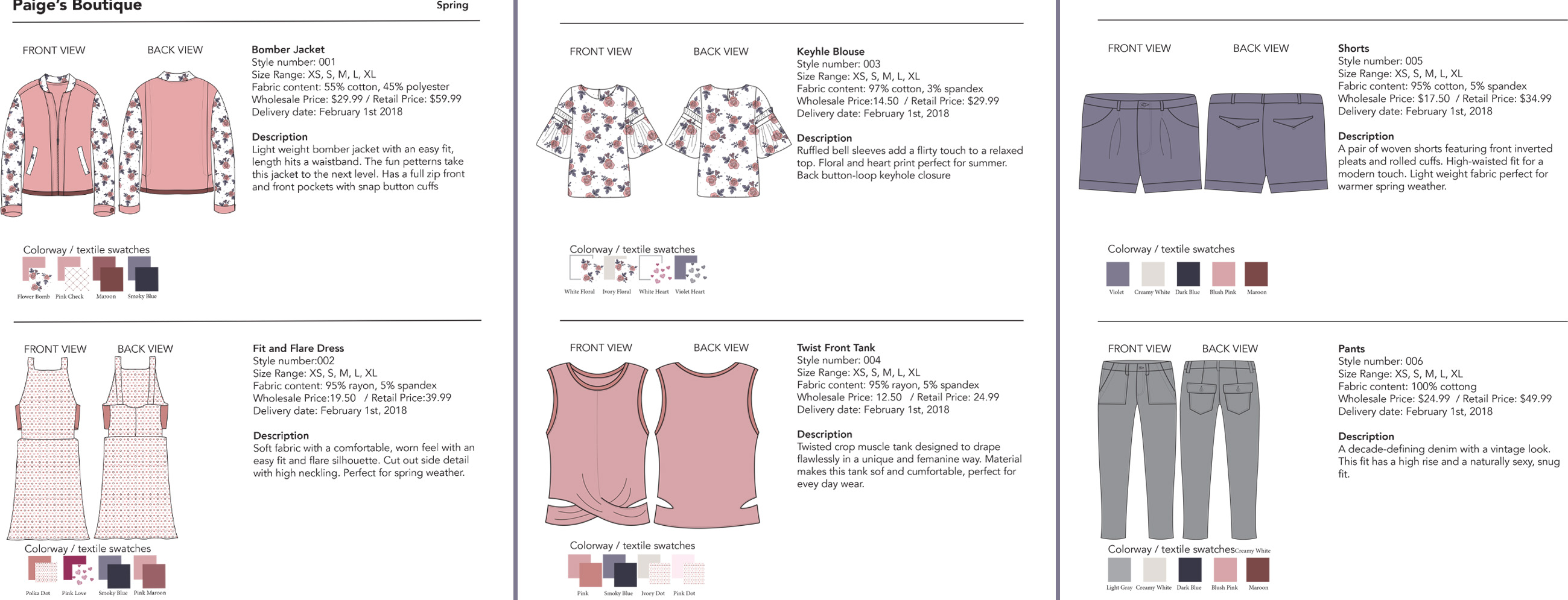 Line Sheets