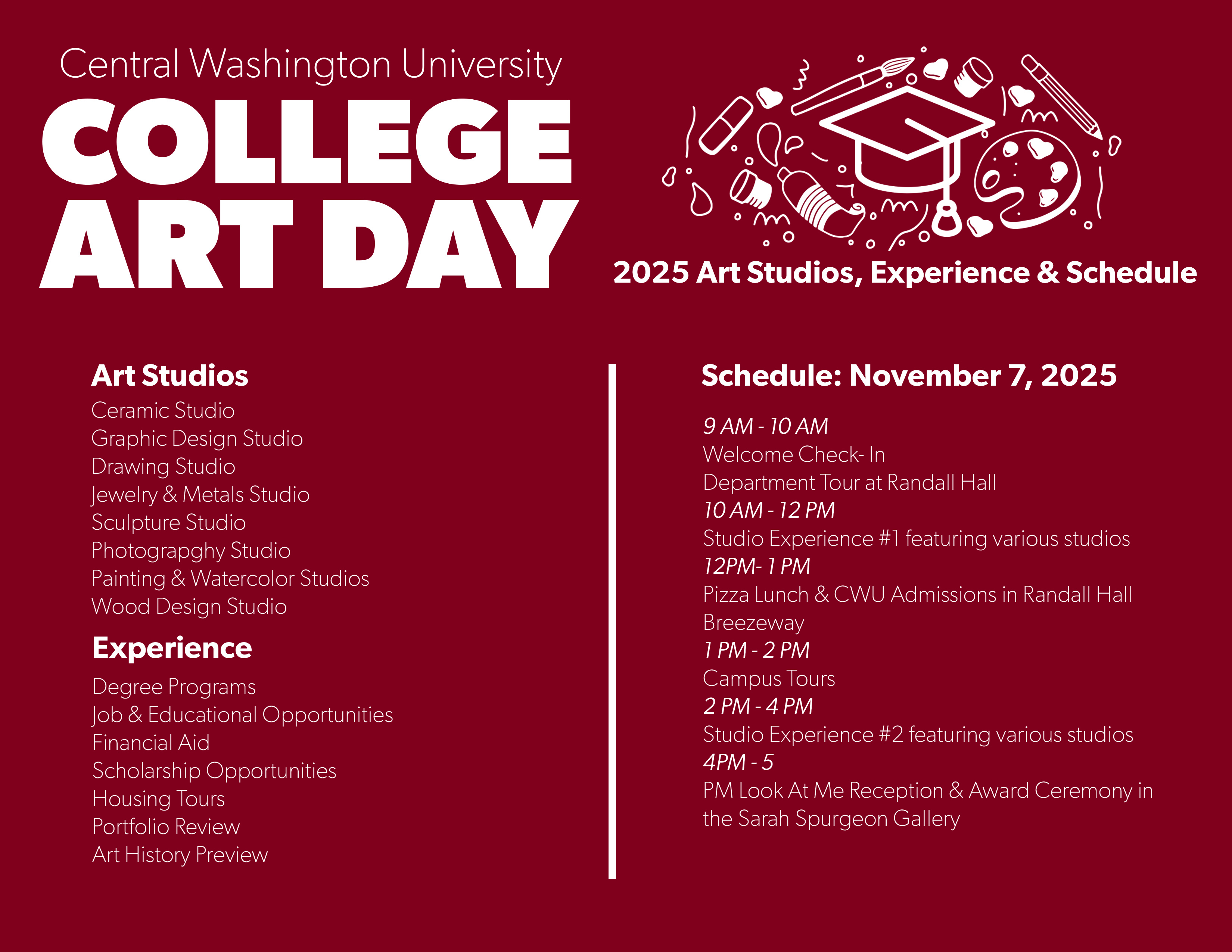 college art day schedule