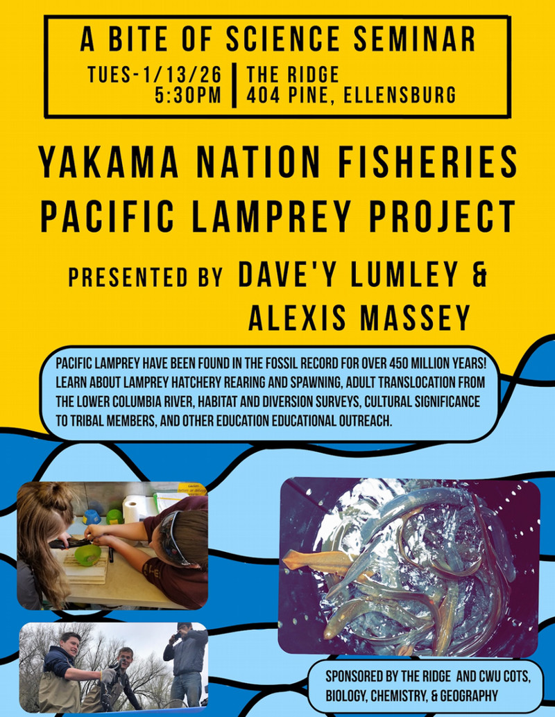 flyer for Pacific Lamprey presentation