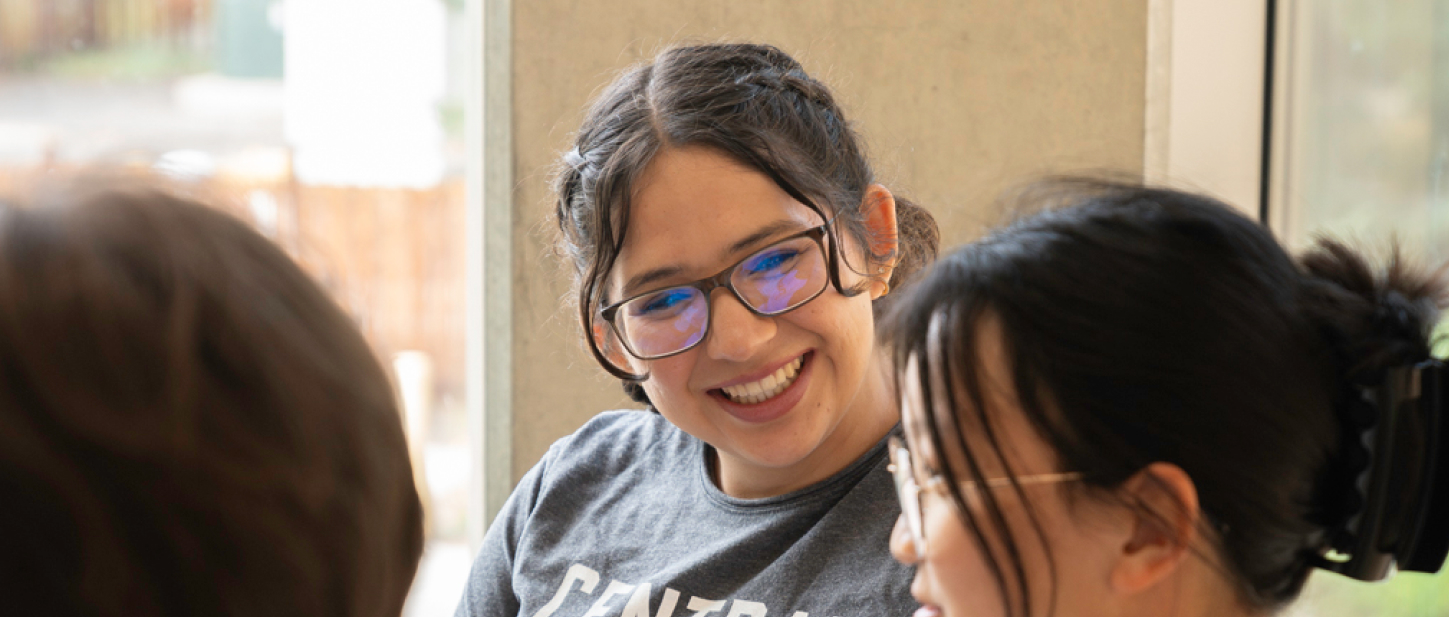 One student talking to another