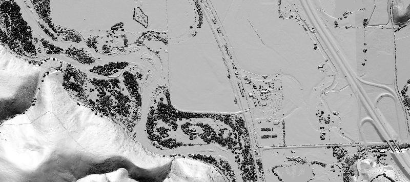 Lidar digital surface model
