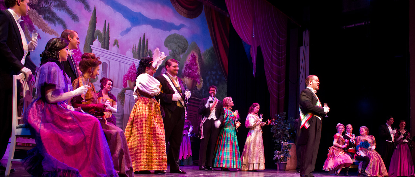 Opera ensemble performing Die Fledermaus.