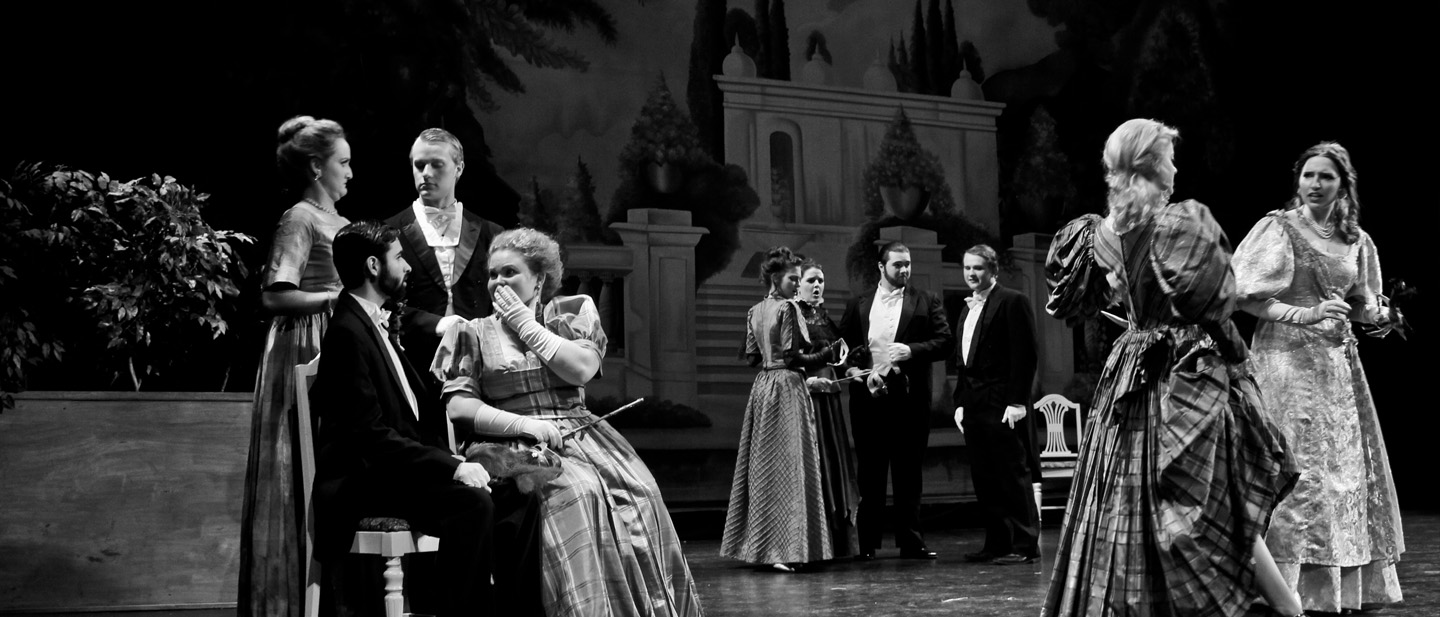 CWU Opera ensemble performing Die Fledermaus.