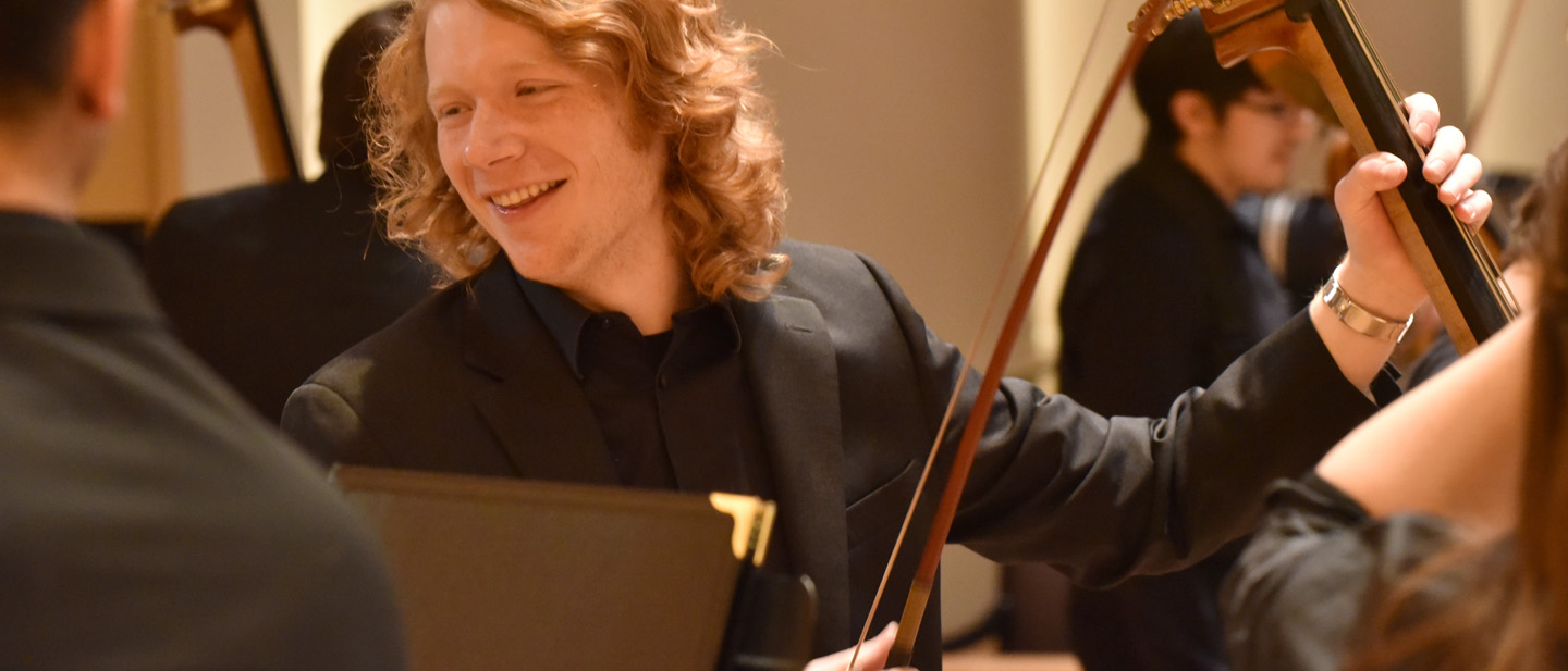 Closeup image of string instrument.
