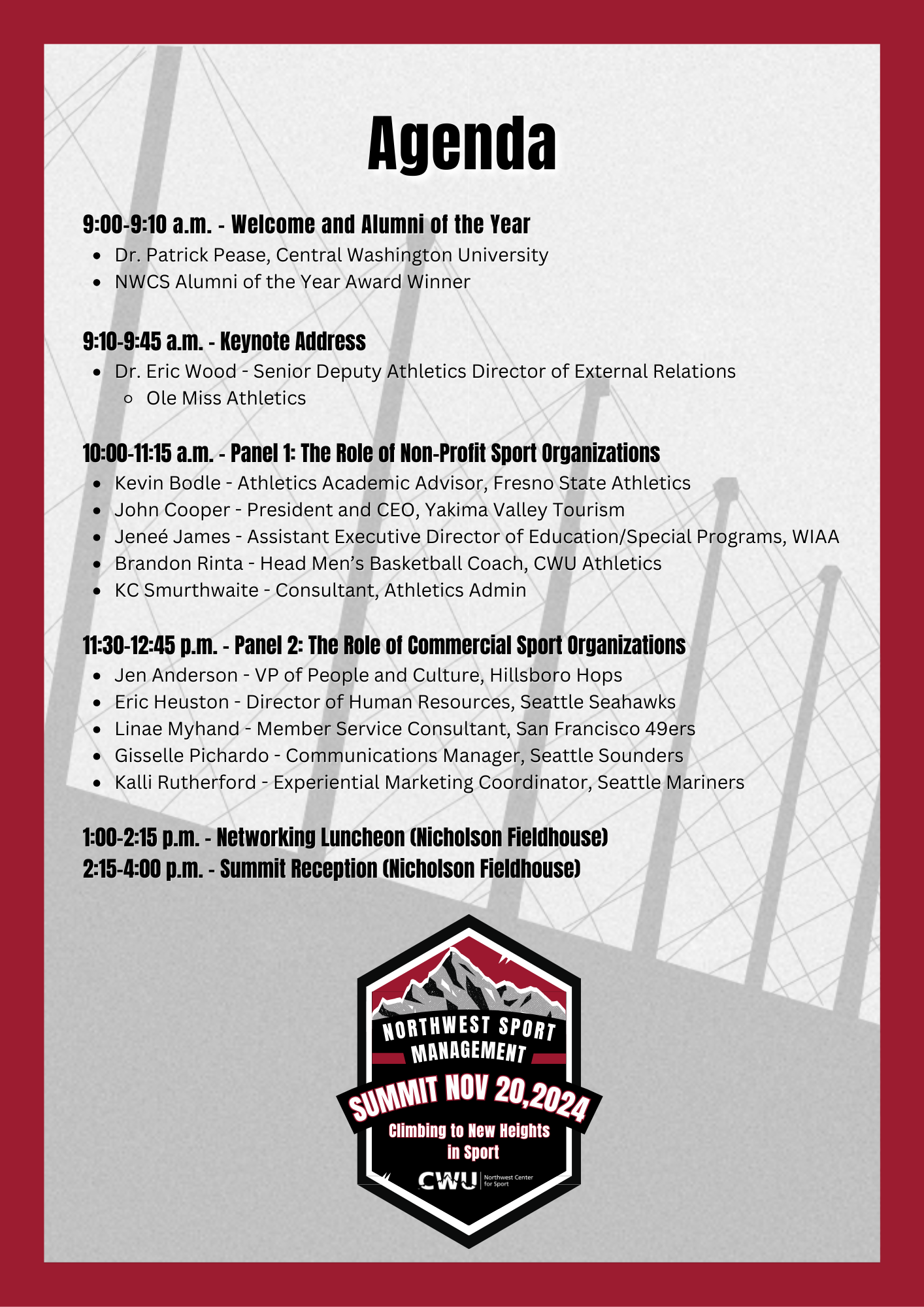 Summit Agenda 2024