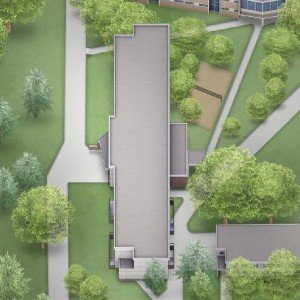 Aerial View of North Hall