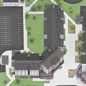 Aerial View of Wendell Hill Hall A