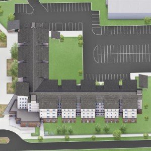 Aerial View of Wendell Hill Hall B