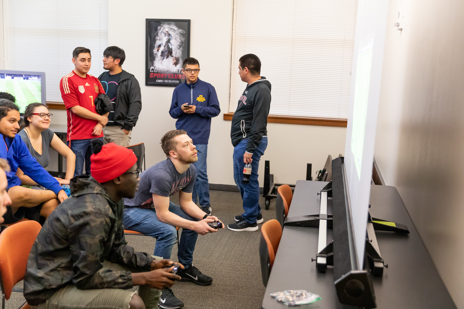 Two men playing a video game
