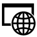 An icon of the world wide web on a computer screen